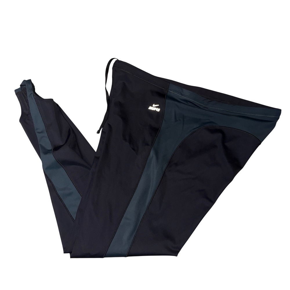 Nike x SKIMS Stirrup Leggings 3X Black Green High Rise Active Tights LEG-9632W